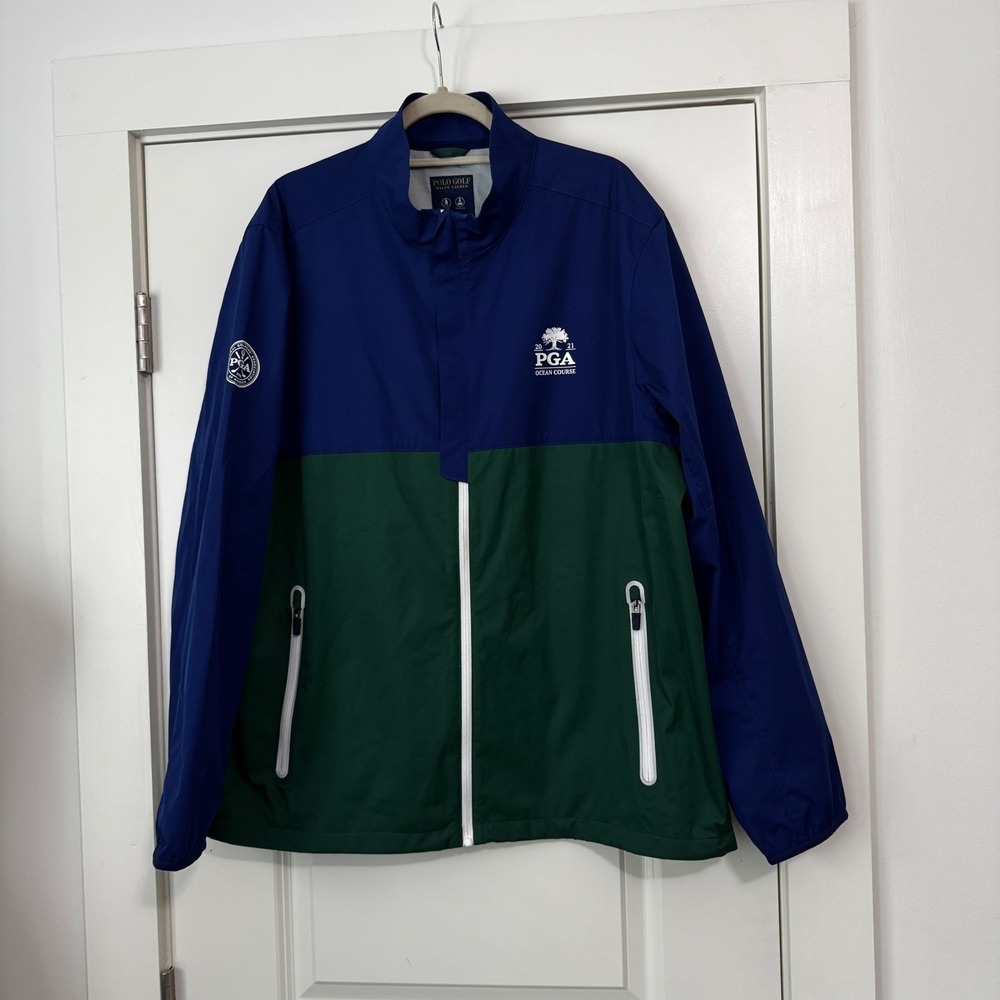 Polo Golf Ralph Lauren XL 2021 PGA Ocean Course Rain Jacket Anorax Packable